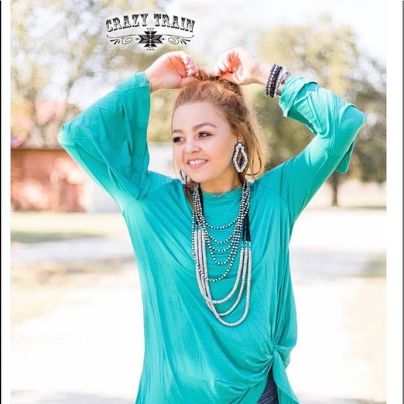 Crazy Train Tops - Women’s Crazy Train Knot for Long Teal